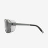 Electric Stacker sunglasses in grey battleship color. Performance sunglass with removable eye shields