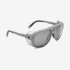 Electric Stacker sunglasses in grey battleship color. Performance sunglass with removable eye shields. Polarized lens