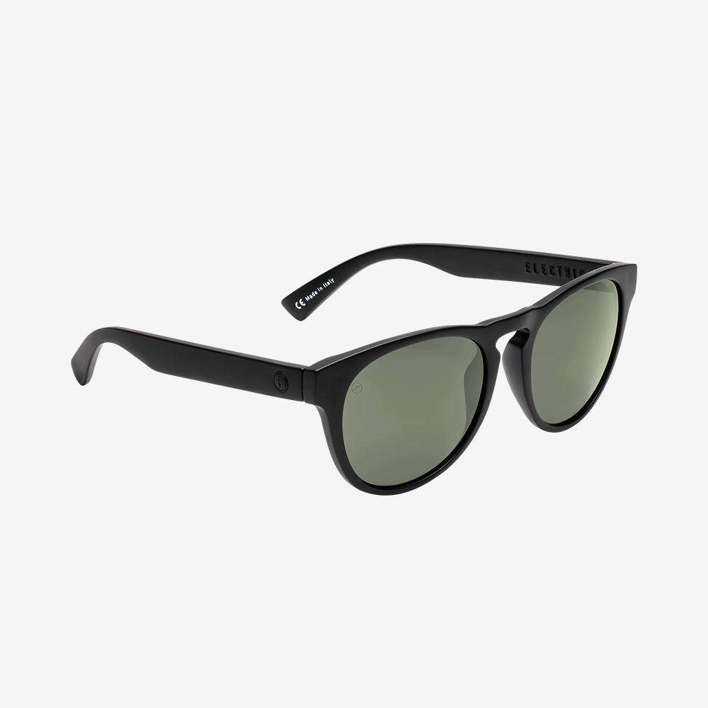 Electric Men's and Women's Sunglasses - Nashville XL - Matte Black / Grey Polarized - Wide Frame Round Sunglasses