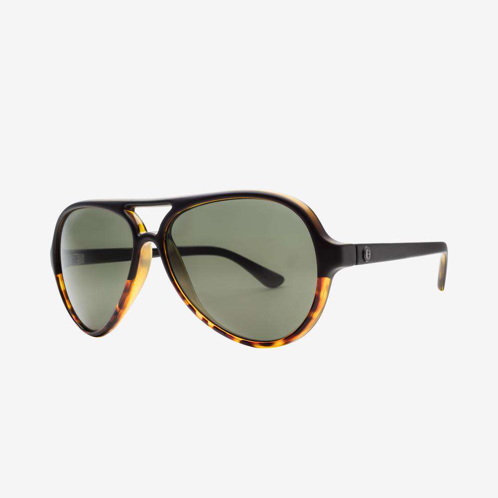 Electric Men's and Women's Sunglasses - Elsinore - Darkside Tort / Grey Polarized - Brow Bar Aviator Sunglasses